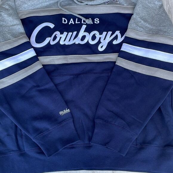 Mitchell & Ness Dallas Cowboys Navy/ Head Coach Pullover Hoodie 3 XL NWT in pkg - Picture 6 of 9